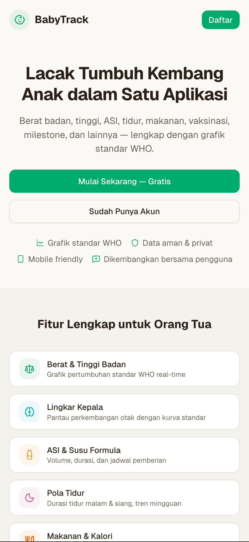 BabyTrack screenshot 1